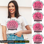 playeras, blusas y camisetas personalizadas de cumpleaños para mujer