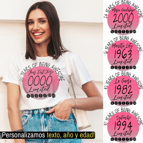 playeras, blusas y camisetas personalizadas de cumpleaños para mujer