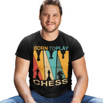 Playera de Ajedrez Born To Play Chess Vintage