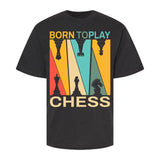 Playera de Ajedrez Born To Play Chess Vintage