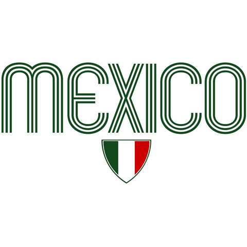 Playera de México Retro Font Banderín