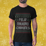 Playeras Navideñas Familiares Efecto Ugly Suéter Feliz Navidad Cabrons