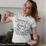 Playera Personalizada con Nombre Vintage Aged To Perfection