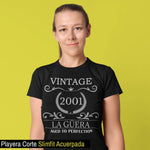 Playera Personalizada con Nombre Vintage Aged To Perfection