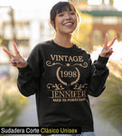 Playera Personalizada con Nombre Vintage Aged To Perfection