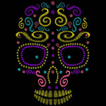 Calaverita Simulación de Bordado Multicolor