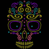 Calaverita Simulación de Bordado Multicolor