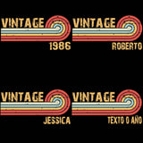 Playeras personalizadas con nombre Vintage Waves