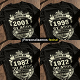 Playera Personalizada de Cumpleaños Hecho en ... Años Siendo Genial