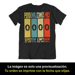 Playera personalizada Años Retro Edicion limitada cumpleanos retro leyendas cultura pop