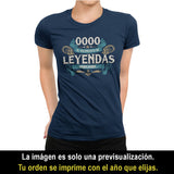 Playeras, blusas y camisetas personalizadas de cumpleaños para hombre y mujer El nacimiento de leyendas original