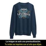 sudadera, blusas y camisetas personalizadas de cumpleaños para hombre y mujer El nacimiento de leyendas original