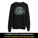 sudadera, blusas y camisetas personalizadas de cumpleaños para hombre y mujer El nacimiento de leyendas original