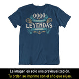 Playeras, blusas y camisetas personalizadas de cumpleaños para hombre y mujer El nacimiento de leyendas original