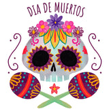 Dia de Muertos Calaverita Maracas