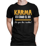 Playera Frases Chistosas Divertidas Karma Es Como El 69 Lo Que Das Recibes