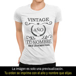 Playera Personalizada con Nombre Vintage Aged To Perfection