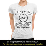 Playera Personalizada con Nombre Vintage Aged To Perfection