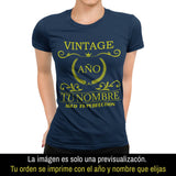 Playera Personalizada con Nombre Vintage Aged To Perfection