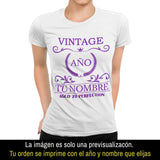 Playera Personalizada con Nombre Vintage Aged To Perfection