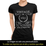 Playera Personalizada con Nombre Vintage Aged To Perfection