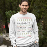 Playeras y sudaderas navideñas navidad es el mejor tiempo para una cerveza