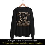 Playera Personalizada con Nombre Vintage Aged To Perfection